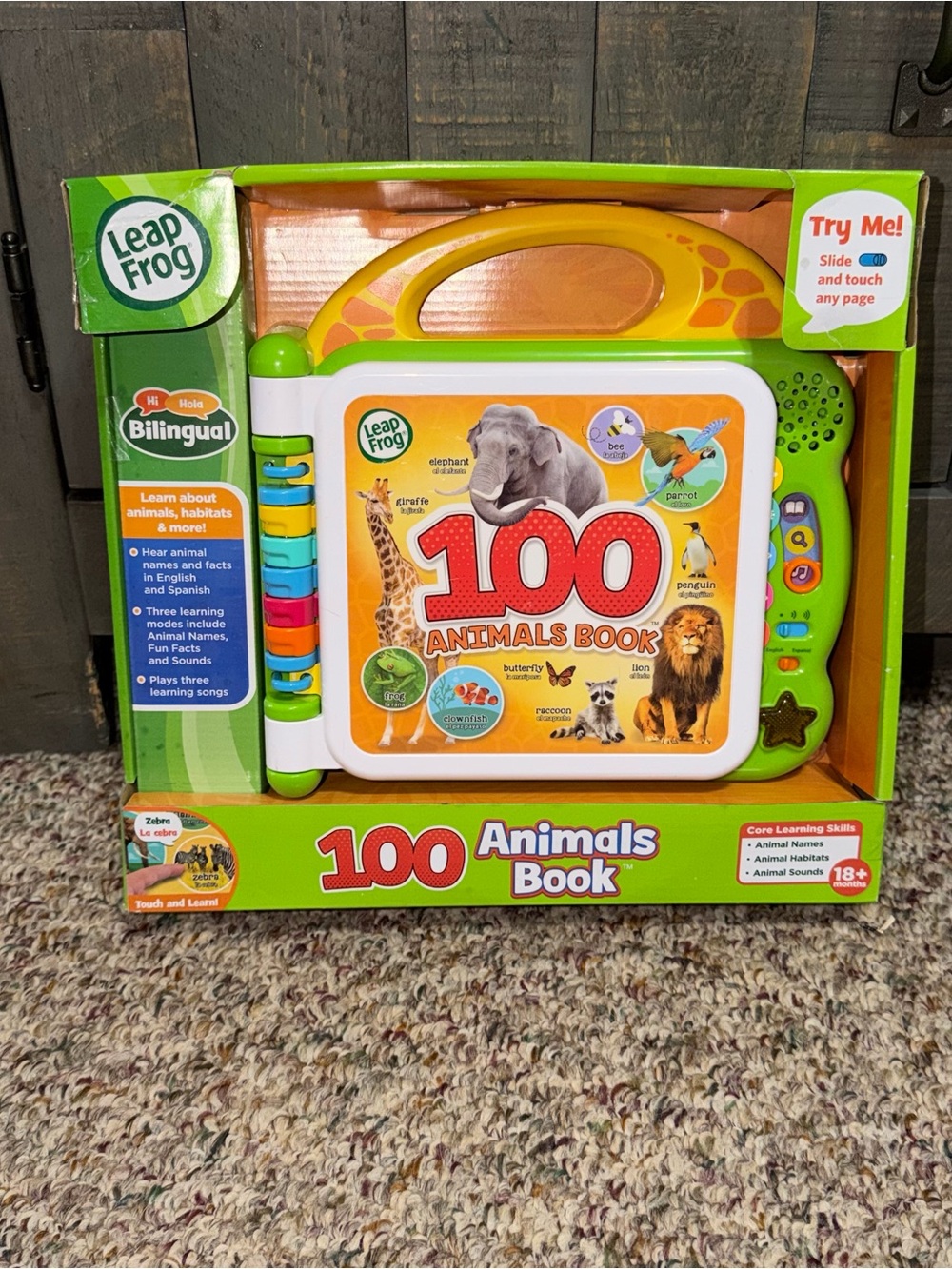 Leap frog electronic bilingual 100 Animals Book learning‎ book education